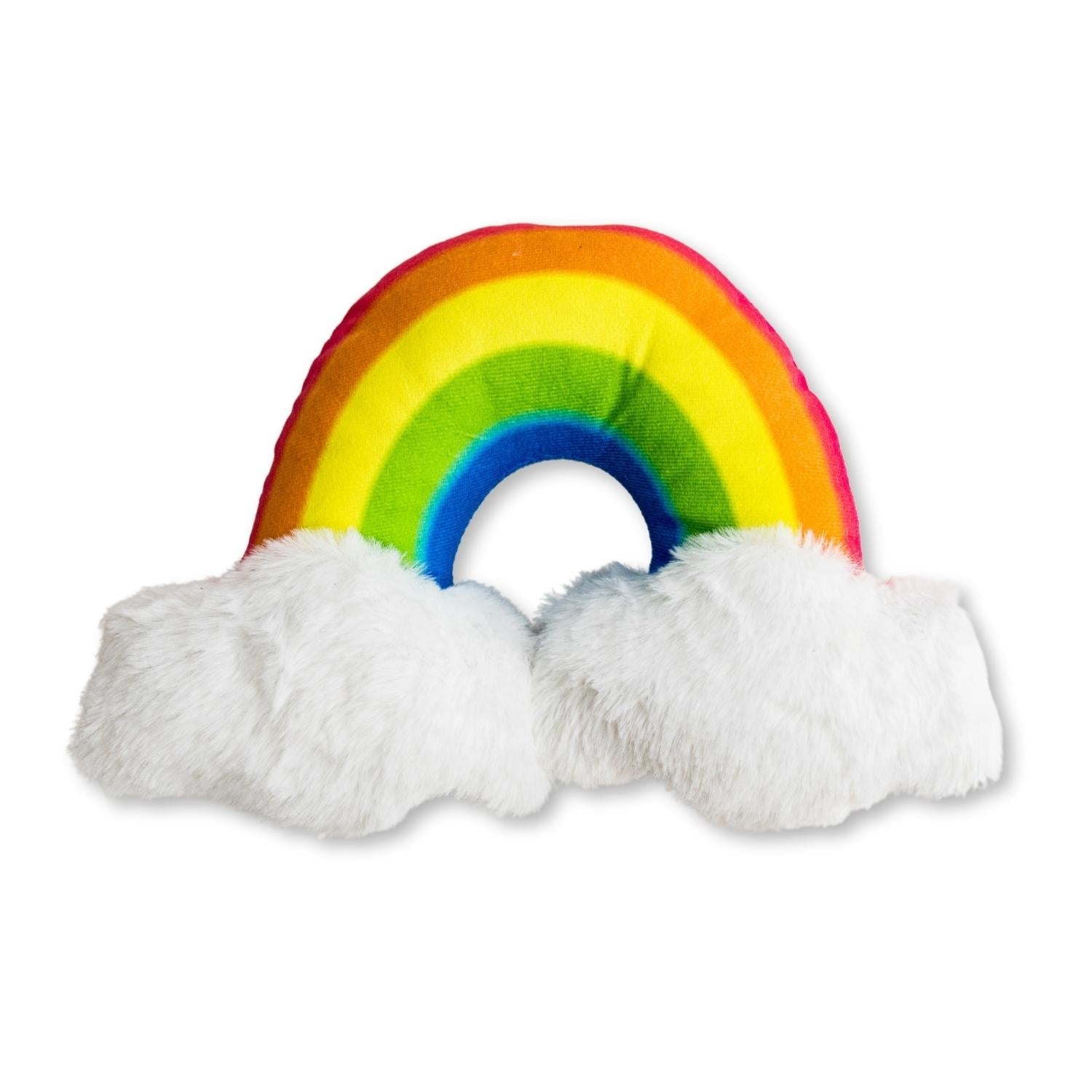 Magical Rainbow Plush Squeaky Dog Toy with Crinkle Paper