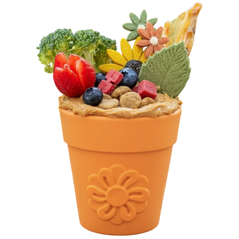 Large Flower Pot eCup Dog Treat Dispenser | Durable Best