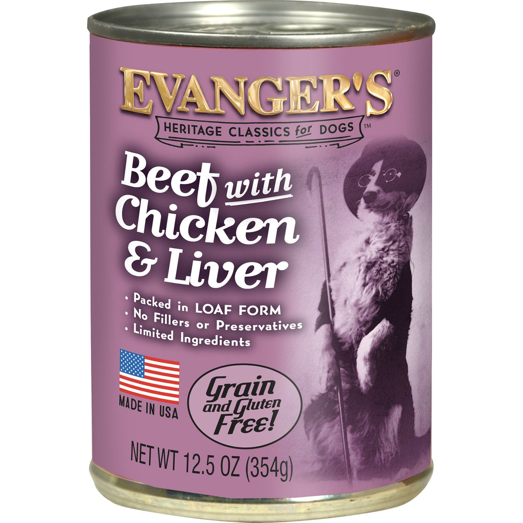 Evanger's Classic All Life Stages Beef, Chicken, & Liver Wet Dog Food (12.5oz) - Majestic Pet Kingdom