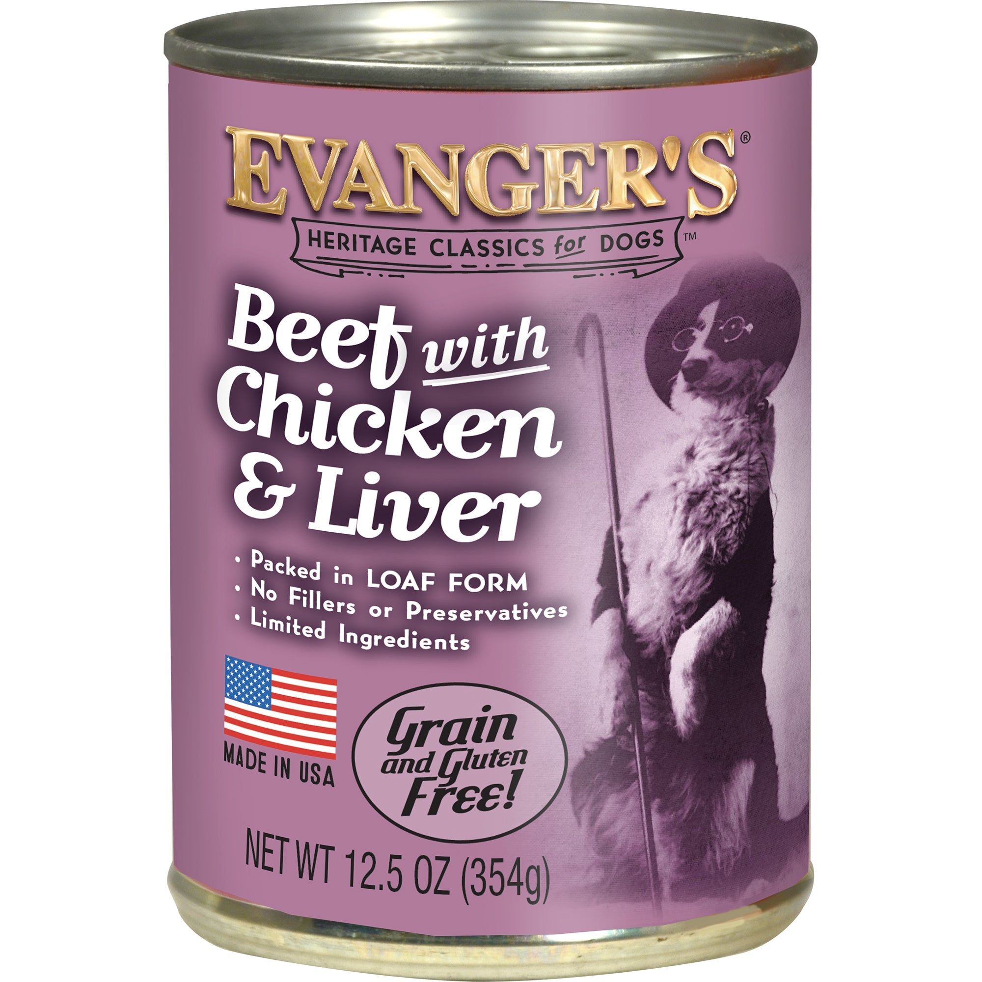 Evanger's Classic All Life Stages Beef, Chicken, & Liver Wet Dog Food (12.5oz) - Majestic Pet Kingdom