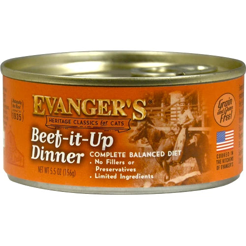 Evanger's All Life Stages Classic Beef It Up Dinner Wet Cat Food (5.5oz) - Majestic Pet Kingdom