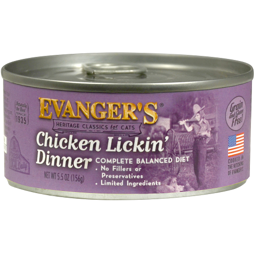Evanger's All Life Stages Classic Chicken Lickin' Dinner Wet Cat Food (5.5oz) - Majestic Pet Kingdom
