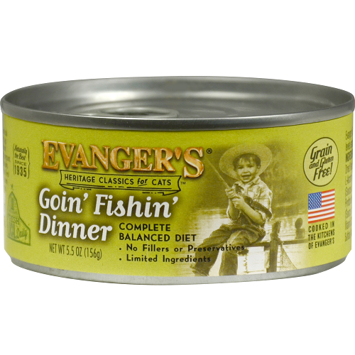 Evanger's All Life Stages Classic Goin' Fishin' Dinner Wet Cat Food (5.5oz) - Majestic Pet Kingdom