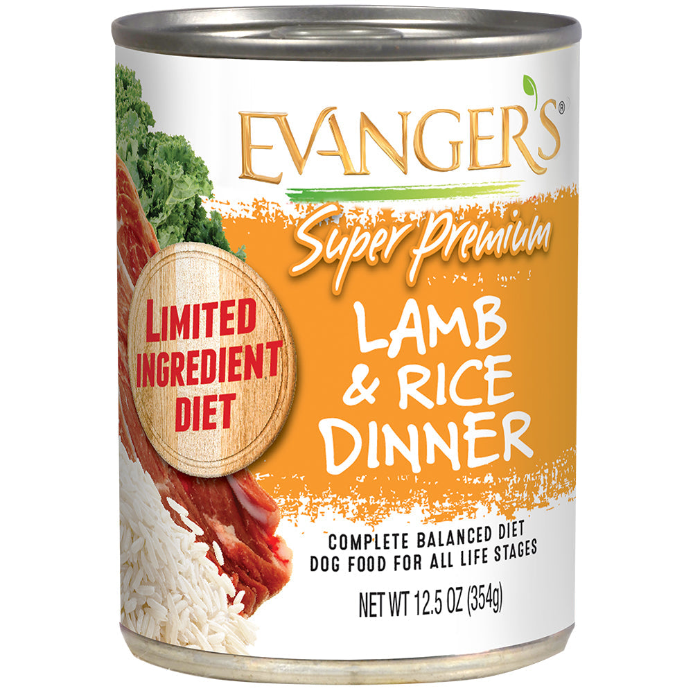 Evanger's Super Premium All Life Stages Lamb & Rice Dinner Wet Dog Can (12.5oz) - Majestic Pet Kingdom