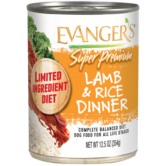 Evanger's Super Premium All Life Stages Lamb & Rice Dinner Wet Dog Can (12.5oz) - Majestic Pet Kingdom