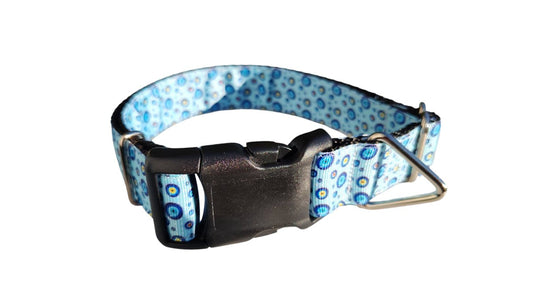 Dog Collar Evil Eye Nazar Protection Mystic Spiritual Pattern Nylon