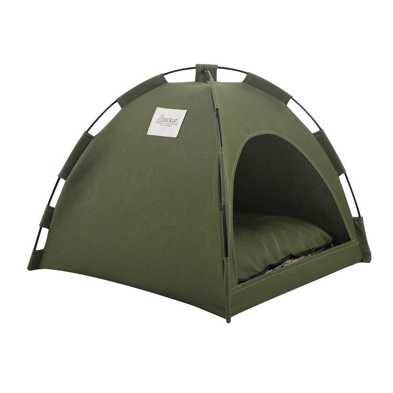 Indoor Cat Tent & Dog House Bed with Cushion - Majestic Pet Kingdom