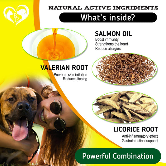 Dog Allergy Relief Chews Hot Spot & Anti-Itch Omega-3 Softs