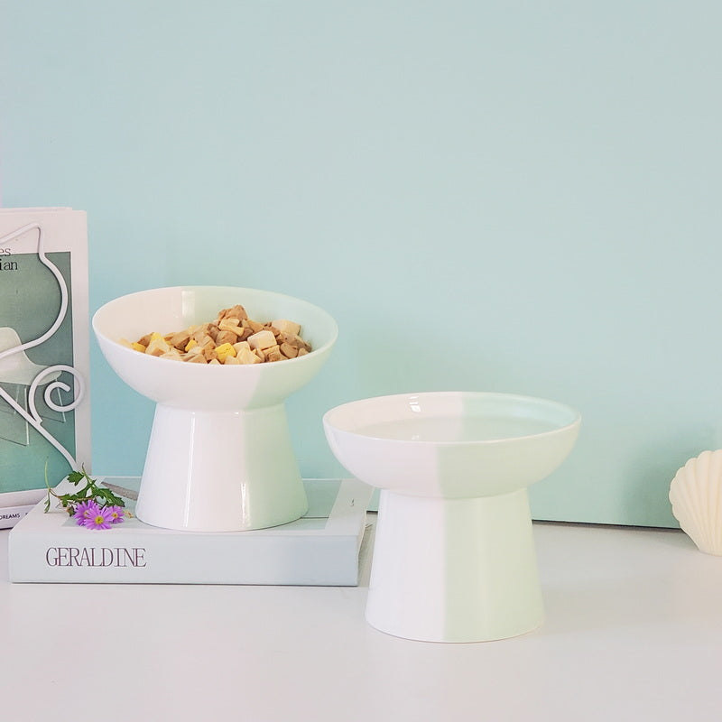 Ceramic Pet Slant Mouth Dog And Cat Food Bowl Set - Majestic Pet Kingdom