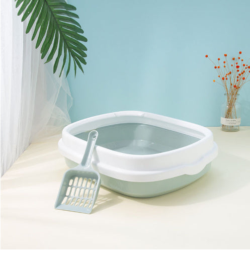 Cat Litter Box Large Detachable Anti-Splashing Pet Pan