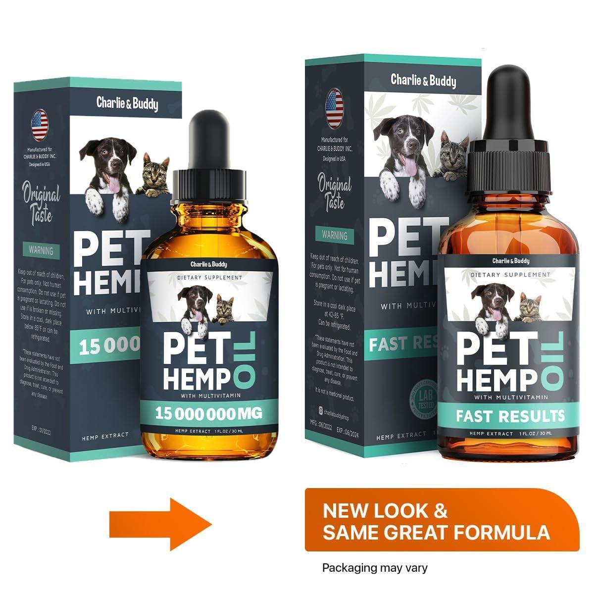 Hemp Oil for Dogs & Cats Anxiety Pain Stress & Sleep Support