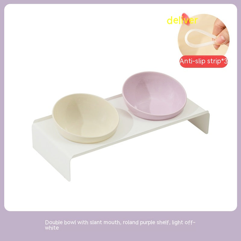 Ceramic Bevel Beveled Bowl Pet Cat Bowl - Majestic Pet Kingdom