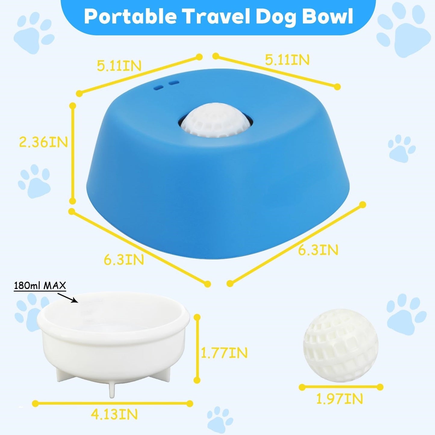 Dog Bowl Slow Feeder Spherical Licking Non-Slip Anti-Choke - Detail Angle 5 | Majestic Pet Kingdom