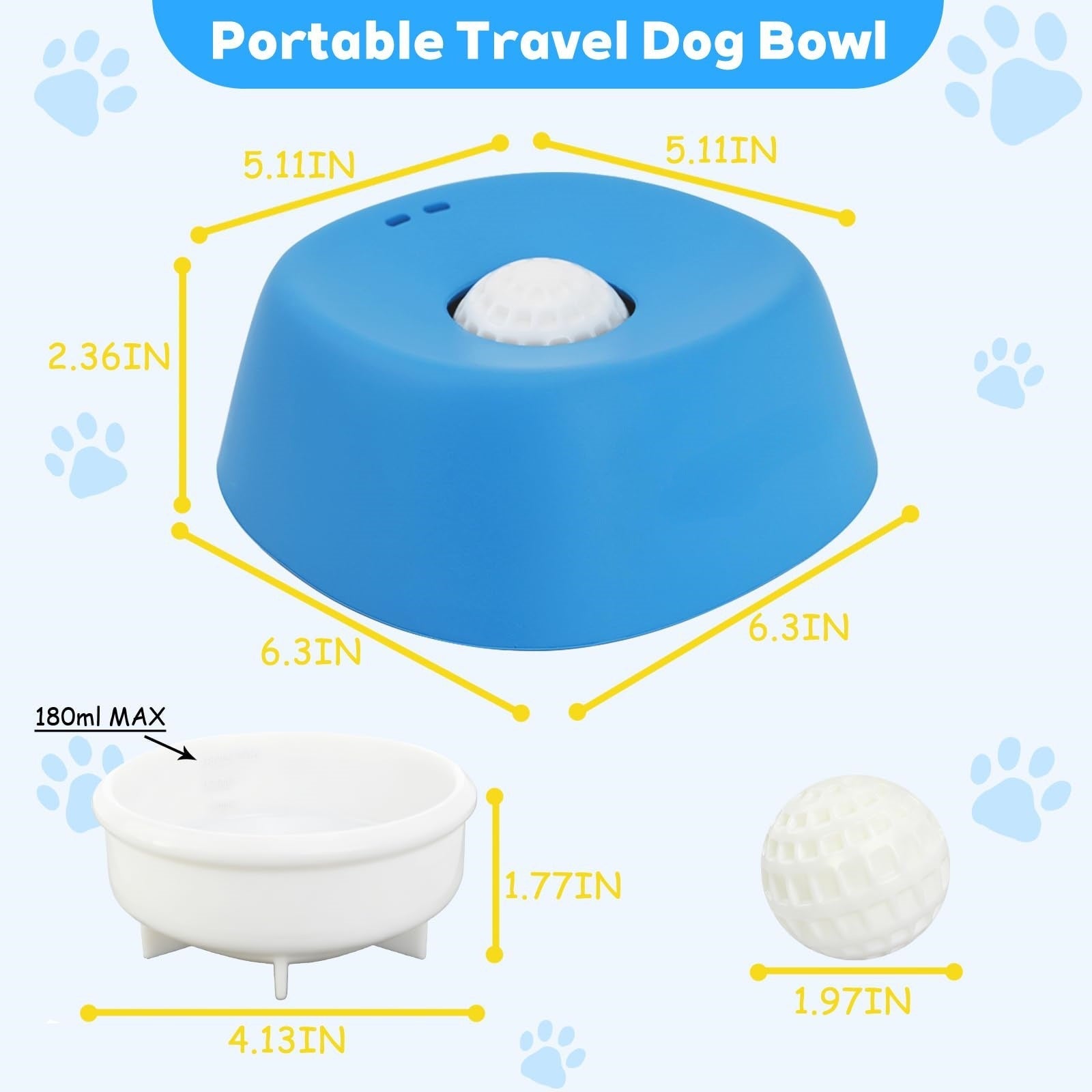Dog Bowl Slow Feeder Spherical Licking Non-Slip Anti-Choke - Detail Angle 5 | Majestic Pet Kingdom