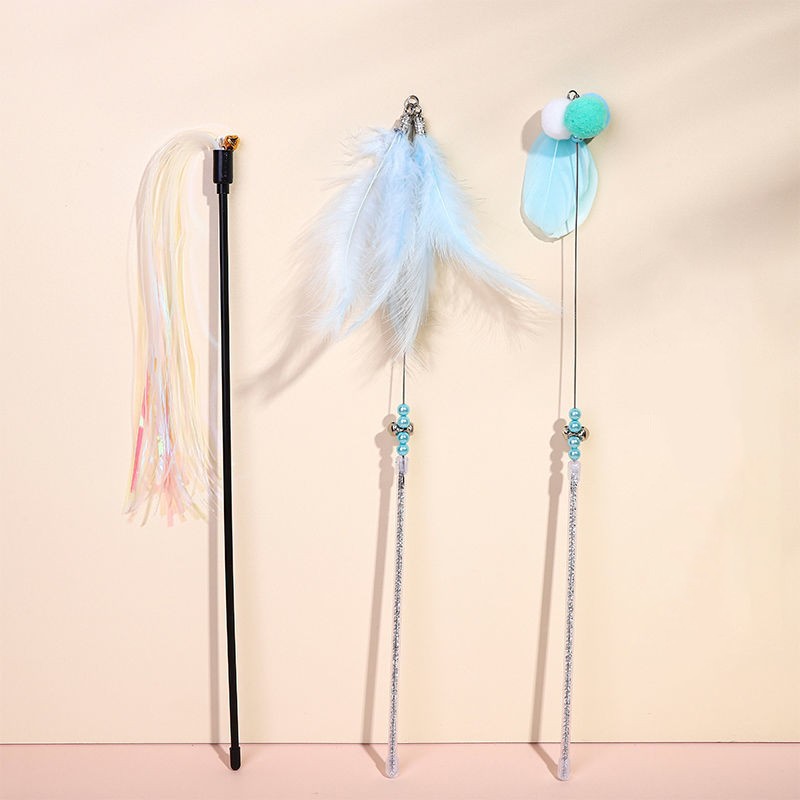 Pet Bell Feather Cat Stick