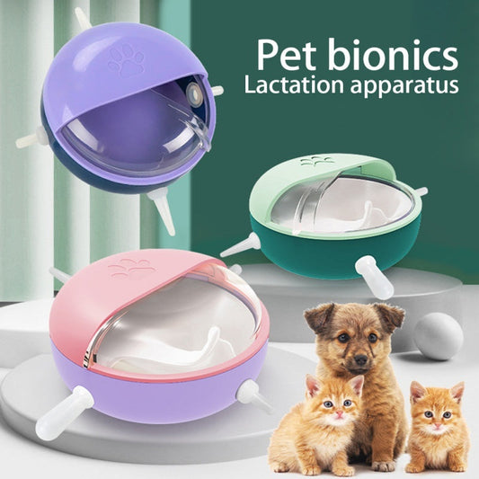 Kitten Milk Feeder Dog Cat Drinker Puppy Bottle Feeder 4 Teats Multiple Kittens Breastfeeding Bubble Milk Bowl | Purrfect Pet Kingdom
