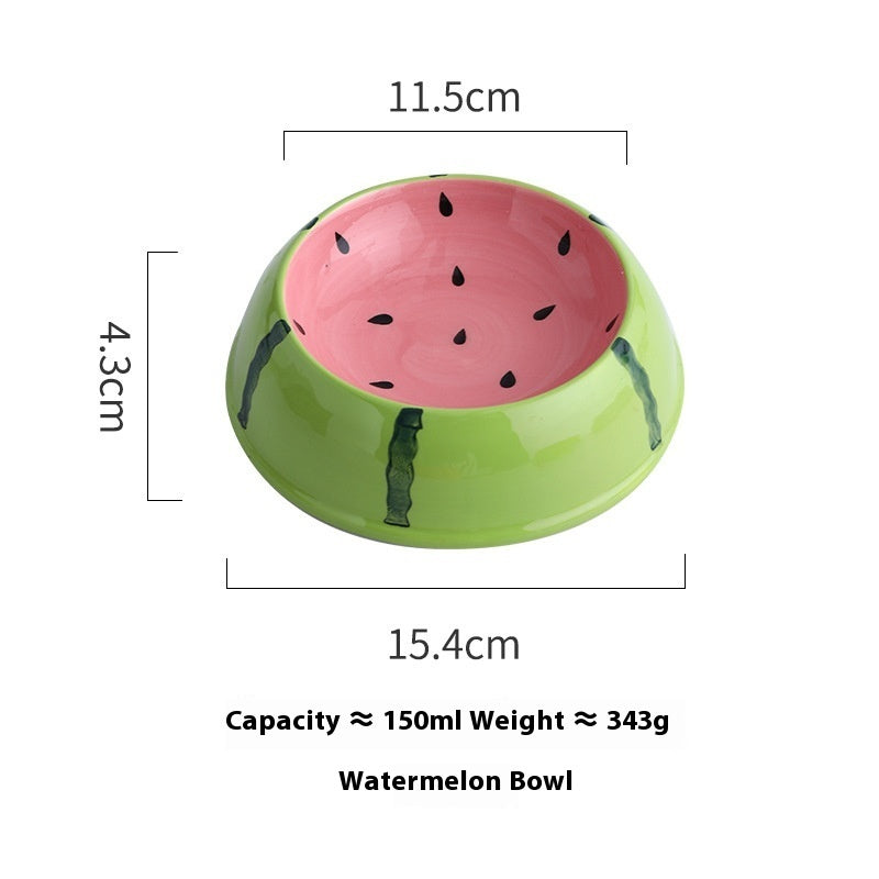 Cat Bowl Ceramic Drinking Water Non-slip Anti-tumble - Majestic Pet Kingdom