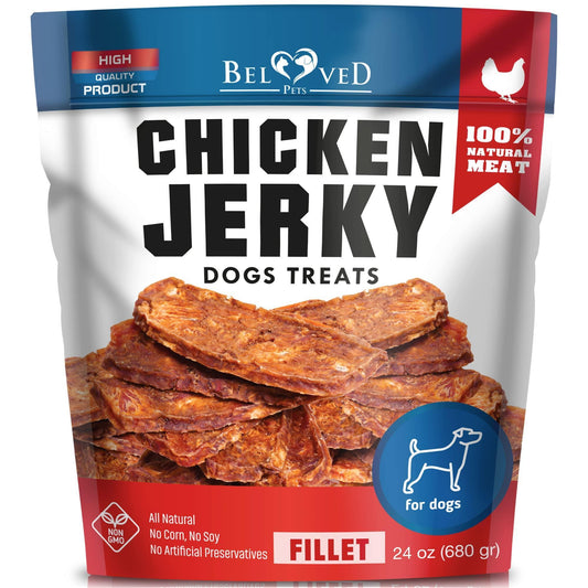 Chicken Jerky Dog Treats 1.5 Lb Human-Grade Grain-Free Dried Strips