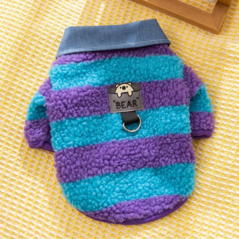 Leash Hole And Collar Winter Thick Warm Cozy Sweater For Small Medium Breeds, For Teddy Dachshunds Yorkies Cats - Majestic Pet Kingdom