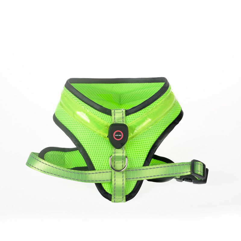 Dog Harness LED Light Up USB Rechargeable Glowing Night Vest