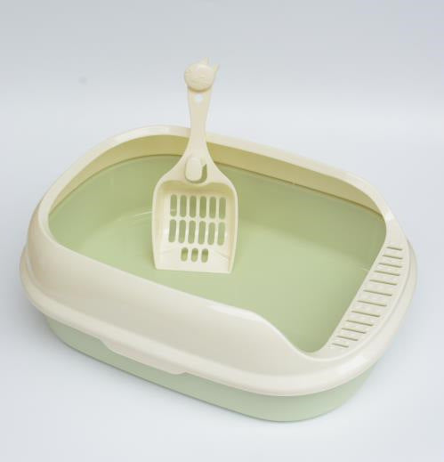 Cat Litter Box High-Side Polyester Basin Scoop Included