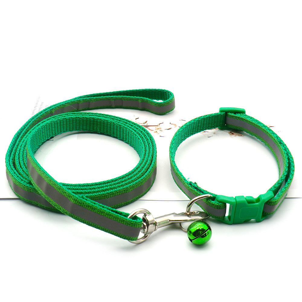 Pet Cloth Leash With Reflective Strip For Dogs