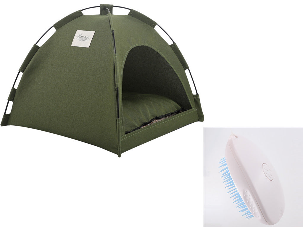 Indoor Cat Tent & Dog House Bed with Cushion - Majestic Pet Kingdom