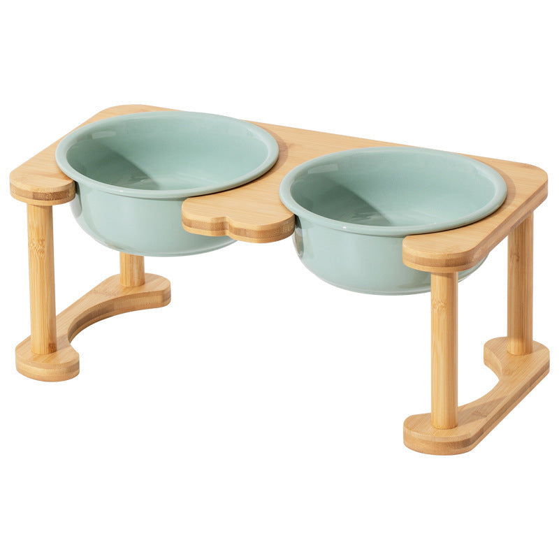 Super Elevated Double Bowl Ceramic