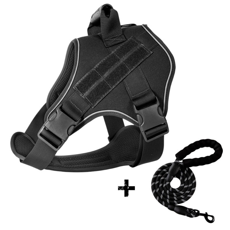 Traction Rope For Large Dogs Breathable Tactical Harness | Purrfect Pet Kingdom
