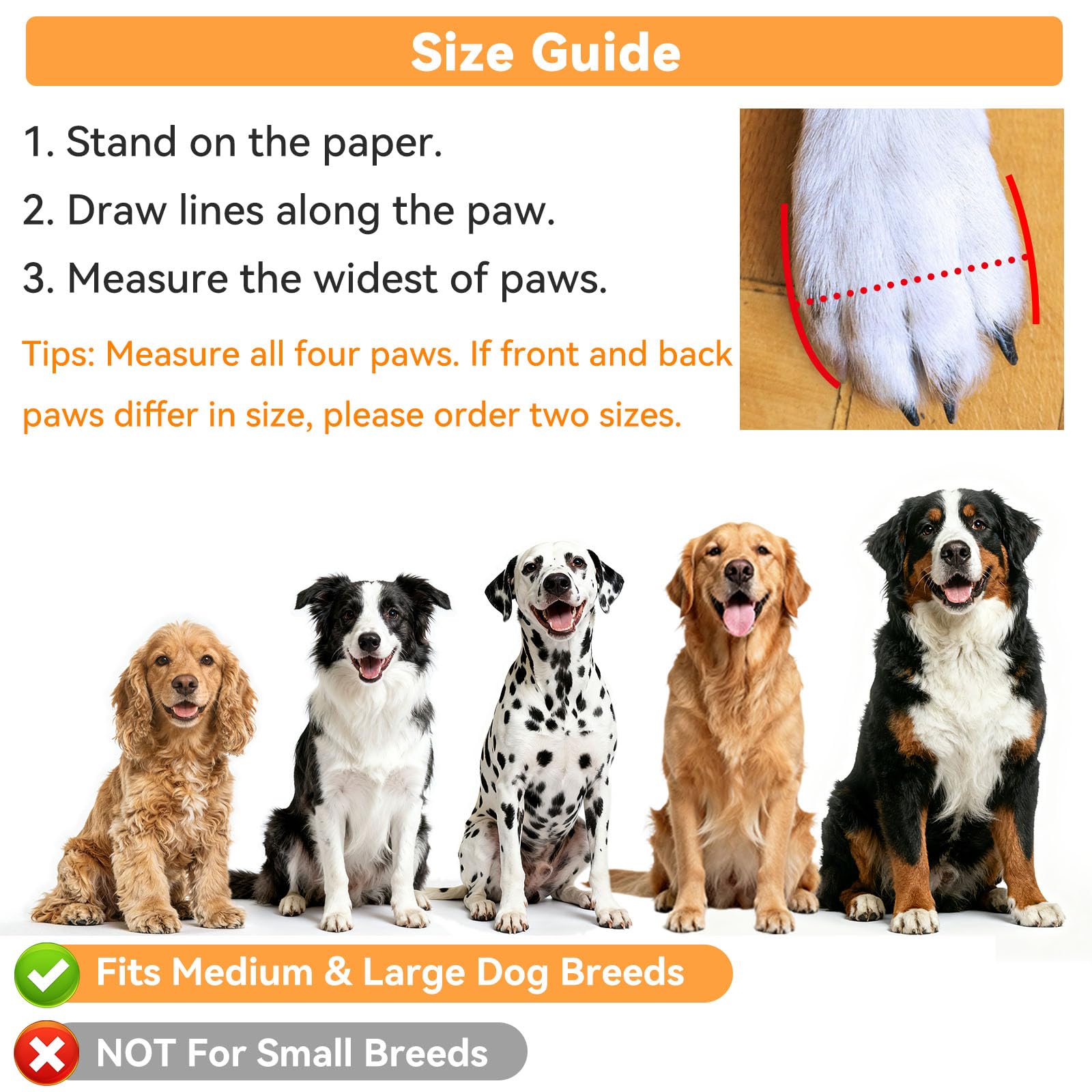 DiWater-Resistant Dog Boots For Medium Large Dogs,Non-Slip Dog Shoes For Winter Snow,Lightweight Paw Protector For Cold Pavement,Soft Dog Booties For Outdoor Walking Indoor Hardfloors - Majestic Pet Kingdom
