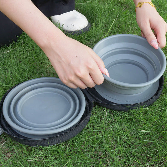 Dog Bowls Foldable Silicone Outdoor Travel Food and Water Set
