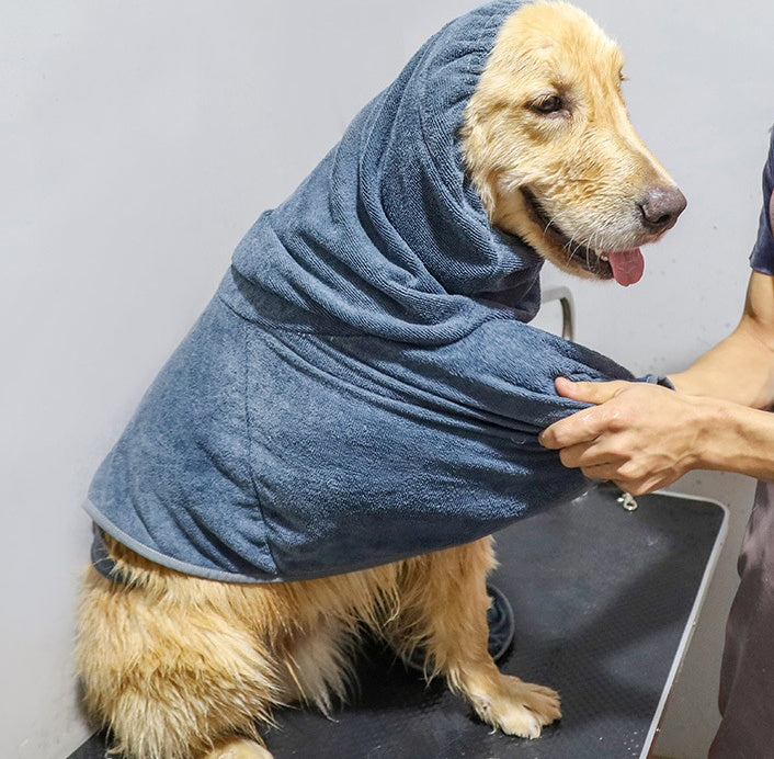 Pet Bathrobe Cotton Dog Towel Is Highly Absorbent - Majestic Pet Kingdom