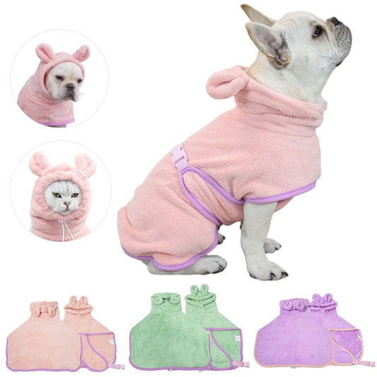 Pet Bathrobe Dog Bath Towel Super Absorbent Shower Cleaning Towel Dog Microfiber Drying Bath Towel Dogs Fast Dry Towel Pet Products - Majestic Pet Kingdom