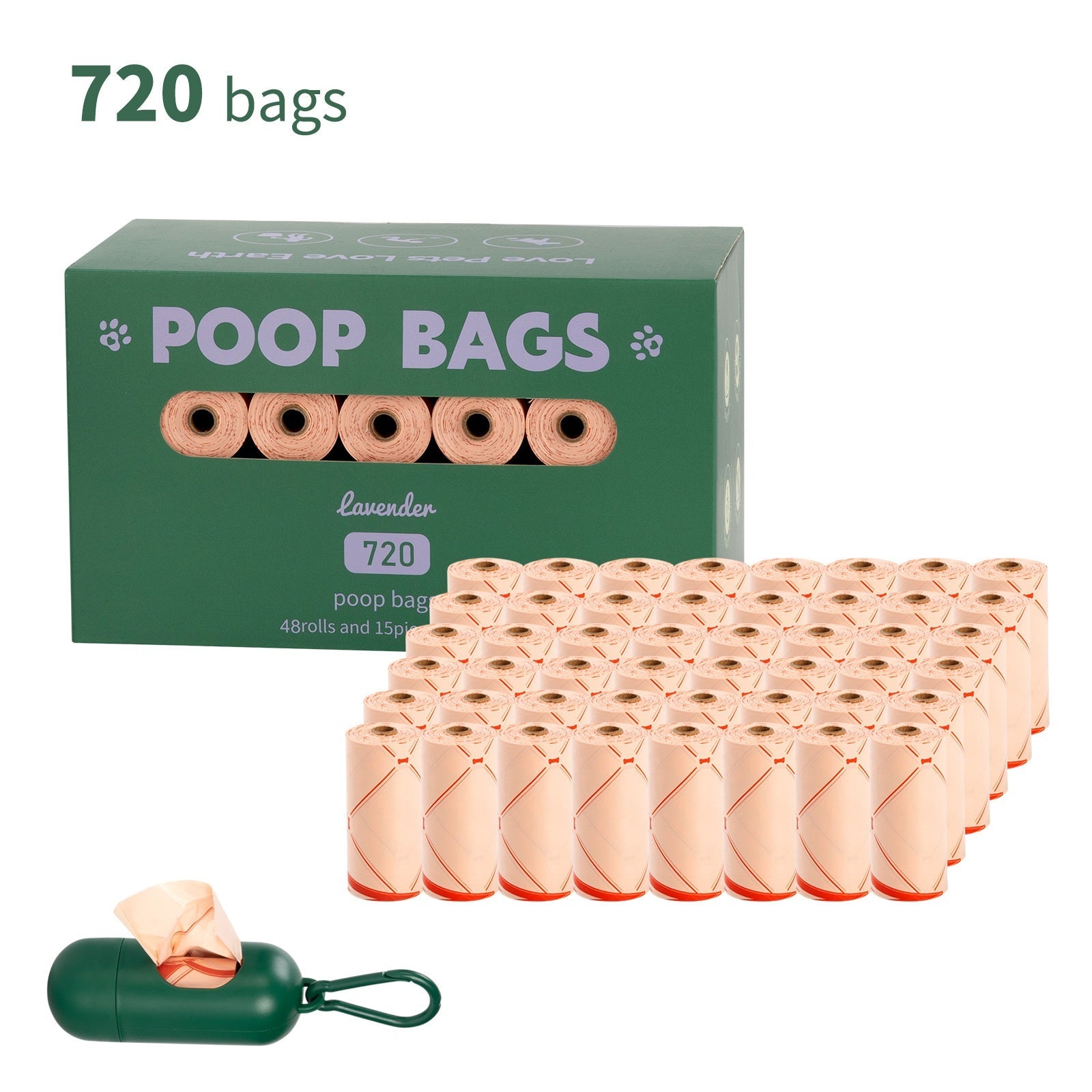 Dog Waste Bags Degradable EPI Vest Handle Poop Carrier