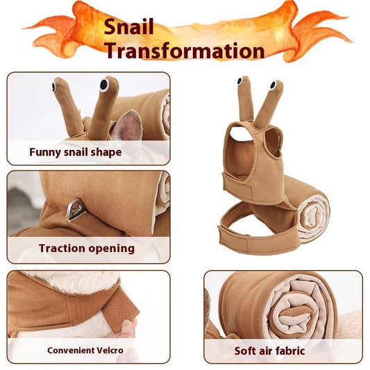 Dog Hat Cute Snail Antenna Halloween Costume Soft Headwear Cap