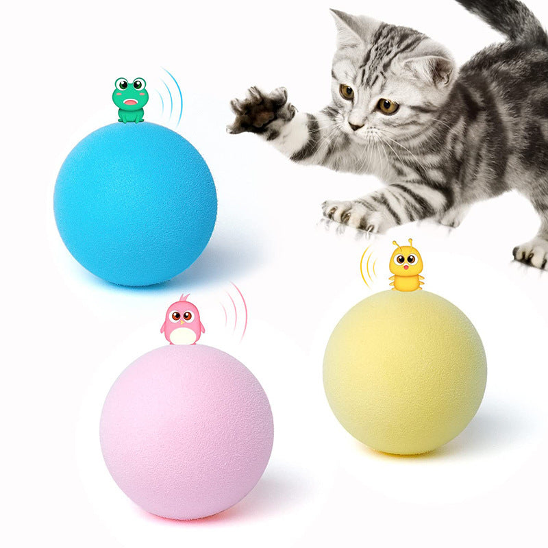 Cat Toy Interactive Smart Plush Electric Catnip Sounding Ball - Detail Angle 7 | Majestic Pet Kingdom