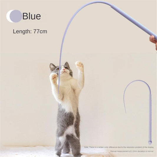 Simulated Mouse Tail Cat Toy Cat Teaser Funny Stick Silicone Long Tail Pet Interactive Toys For Cats Kitten Hunting Pet Products | Purrfect Pet Kingdom