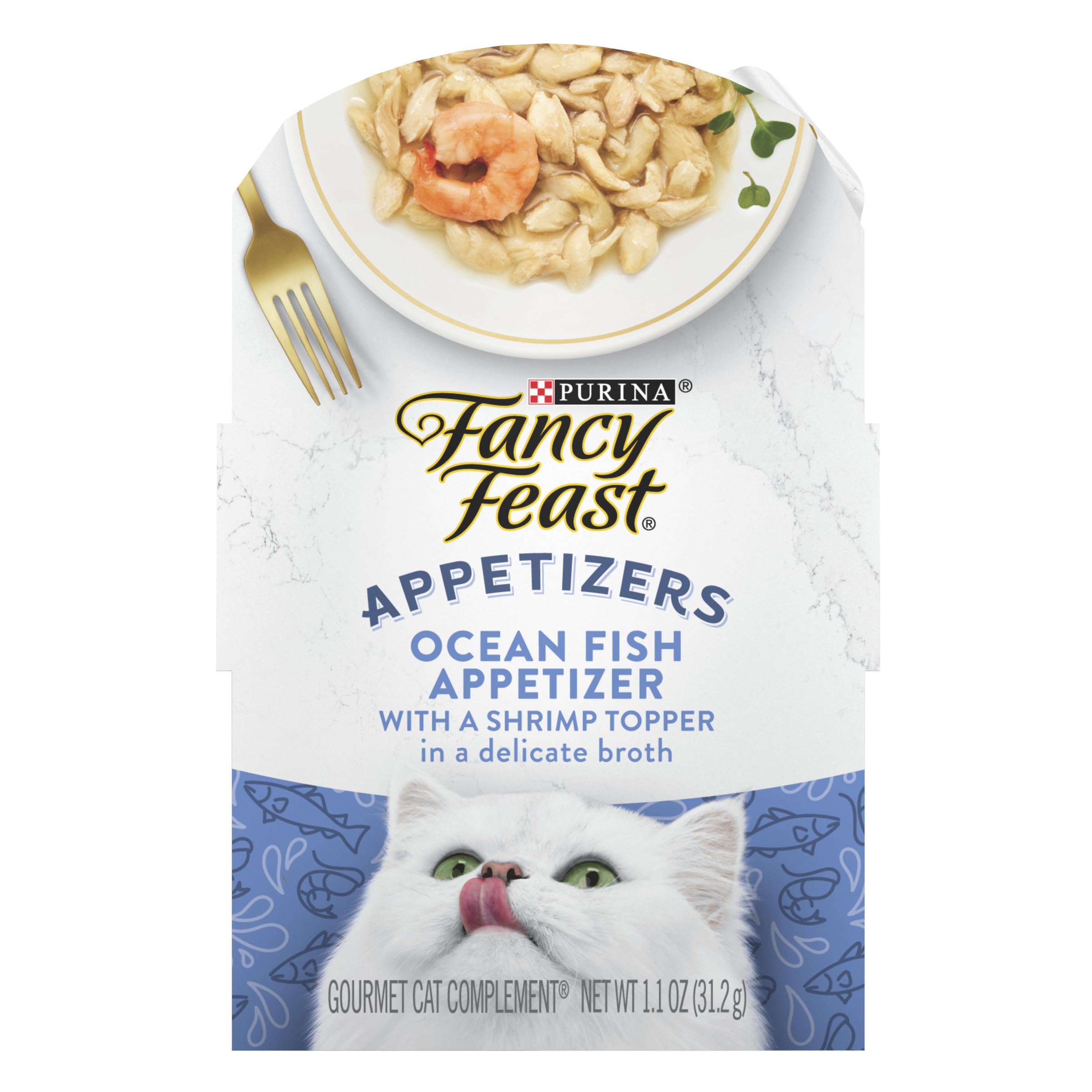 Fancy Feast Appetizers Oceanfish & Shrimp Wet Cat Food (1.1oz) - Majestic Pet Kingdom