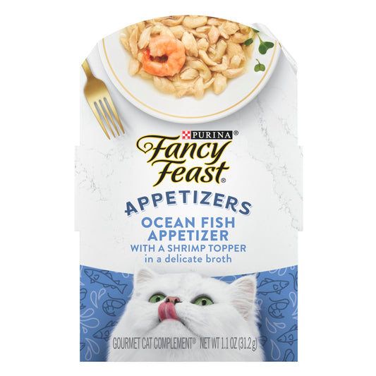 Fancy Feast Appetizers Oceanfish & Shrimp Wet Cat Food (1.1oz) - Majestic Pet Kingdom