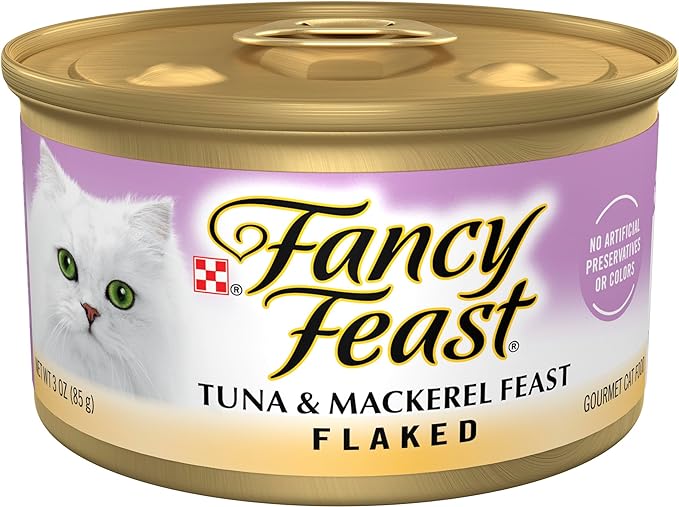 Fancy Feast Flaked Tuna & Mackerel Wet Cat Food (3oz) - Majestic Pet Kingdom