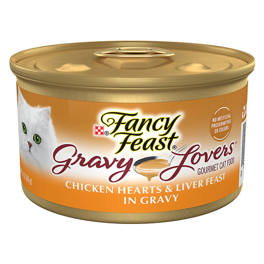 Fancy Feast Gravy Lovers Chicken Heart & Liver in Gravy Wet Cat Food (3oz) - Majestic Pet Kingdom