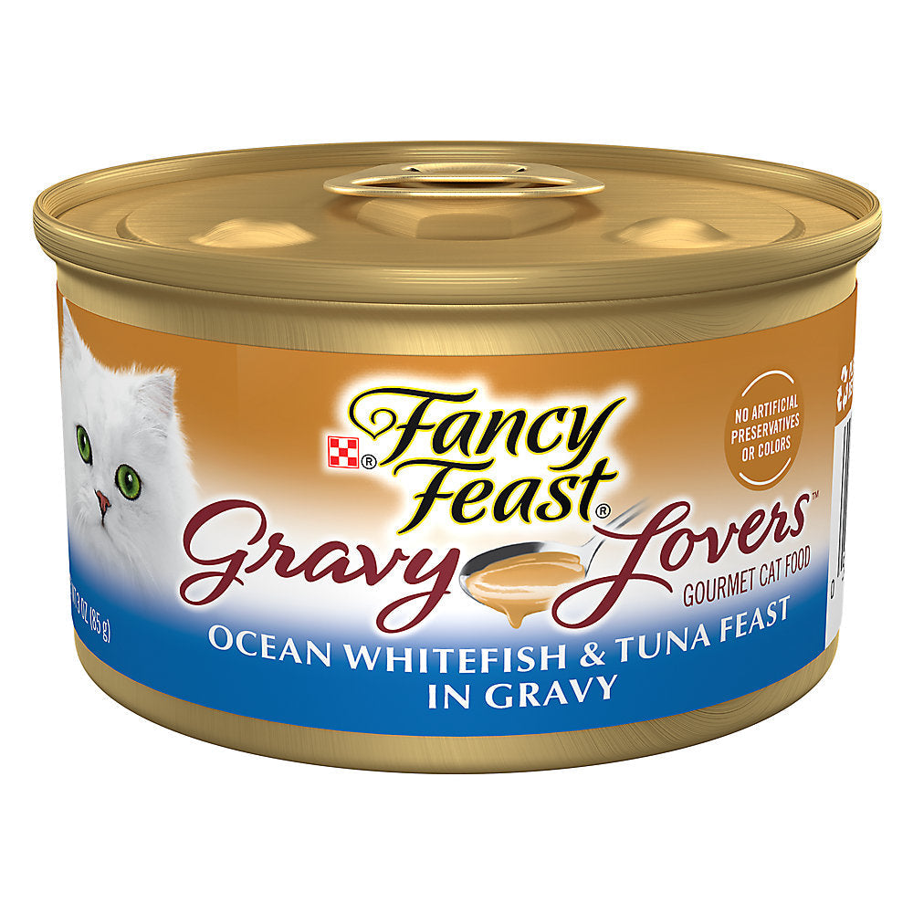 Fancy Feast Gravy Lovers Ocean Whitefish & Tuna Wet Cat Food (3oz) - Majestic Pet Kingdom