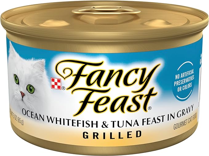Fancy Feast Grilled Ocean Whitefish & Tuna Wet Cat Food (3oz) - Majestic Pet Kingdom
