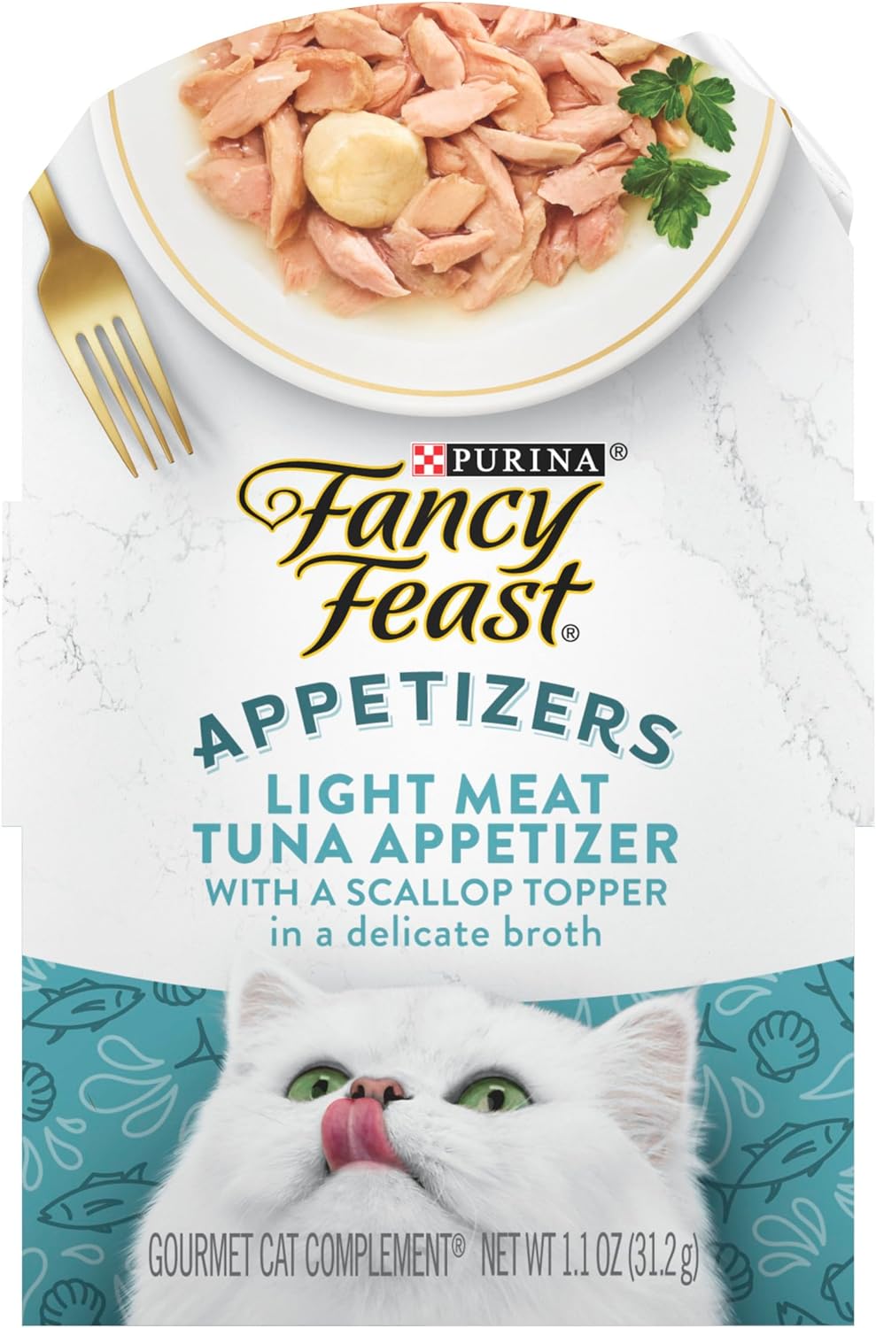 Fancy Feast Appetizers Light Tuna & Scallop Wet Cat Food (1.1oz) - Majestic Pet Kingdom