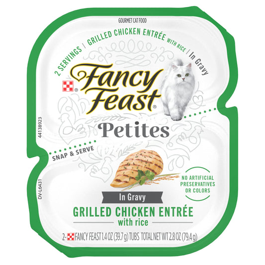Fancy Feast Petites Grilled Chicken with Rice in Gravy Wet Cat Food (2.8oz) - Majestic Pet Kingdom
