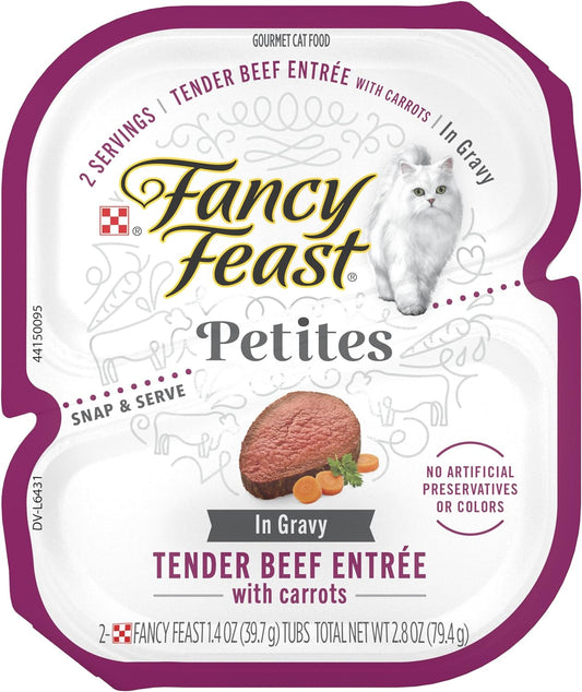 Fancy Feast Petites Beef with Carrots in Gravy Wet Cat Food (2.8oz) - Majestic Pet Kingdom