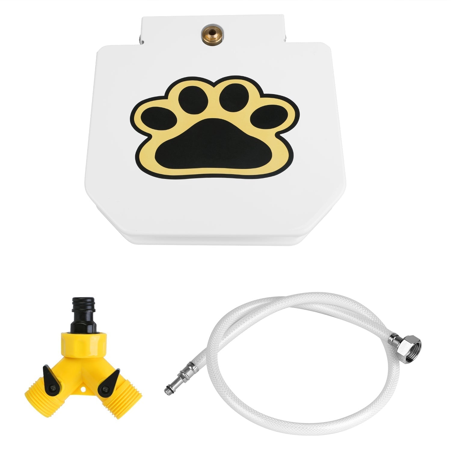 Dog Water Fountain Outdoor Dog Pet Water Dispenser Step-on Activated Sprinkler w/ Interactive Paw Pedal Valve for Drinking Fresh Water - Majestic Pet Kingdom