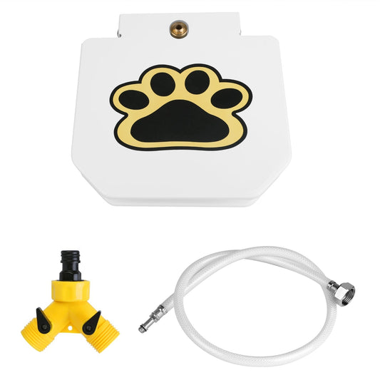 Dog Water Fountain Outdoor Dog Pet Water Dispenser Step-on Activated Sprinkler w/ Interactive Paw Pedal Valve for Drinking Fresh Water - Majestic Pet Kingdom