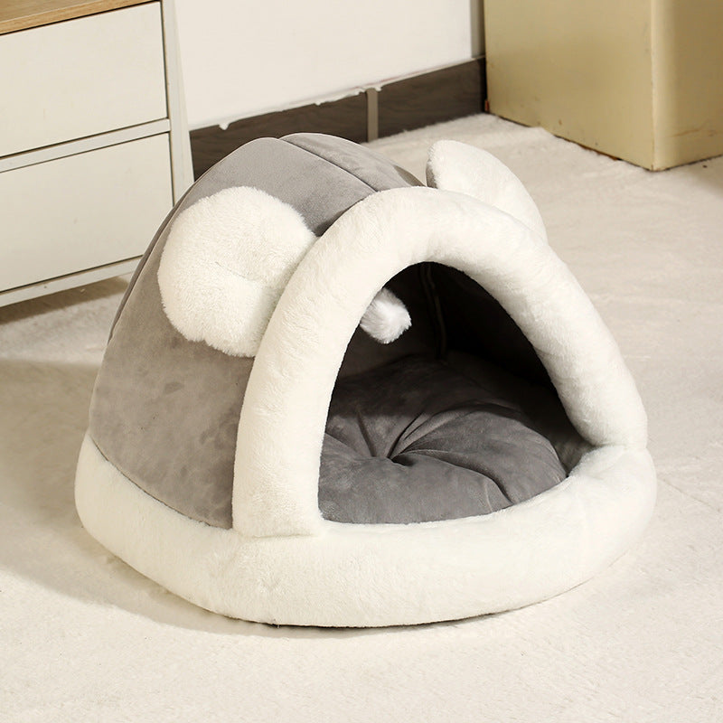 Pet Tent Cave Bed For Cats Small Dogs Self-Warming Cat Tent Bed Cat Hut Comfortable Pet Sleeping Bed - Majestic Pet Kingdom