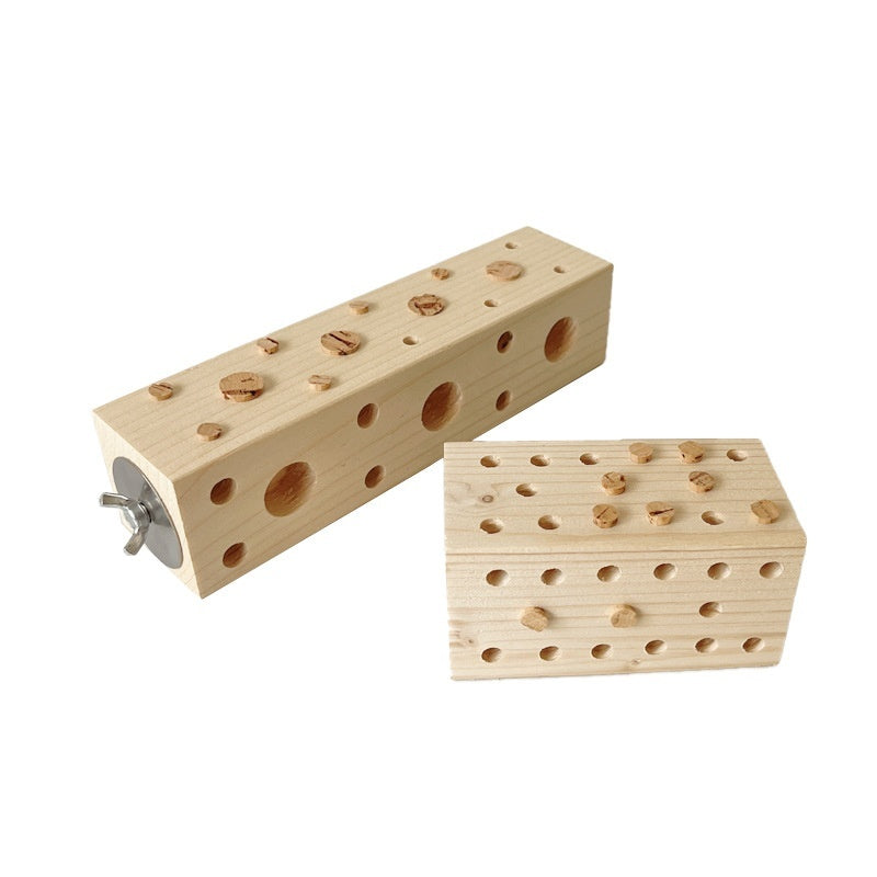 Parrot Educational Toy For Gnawing Wood
